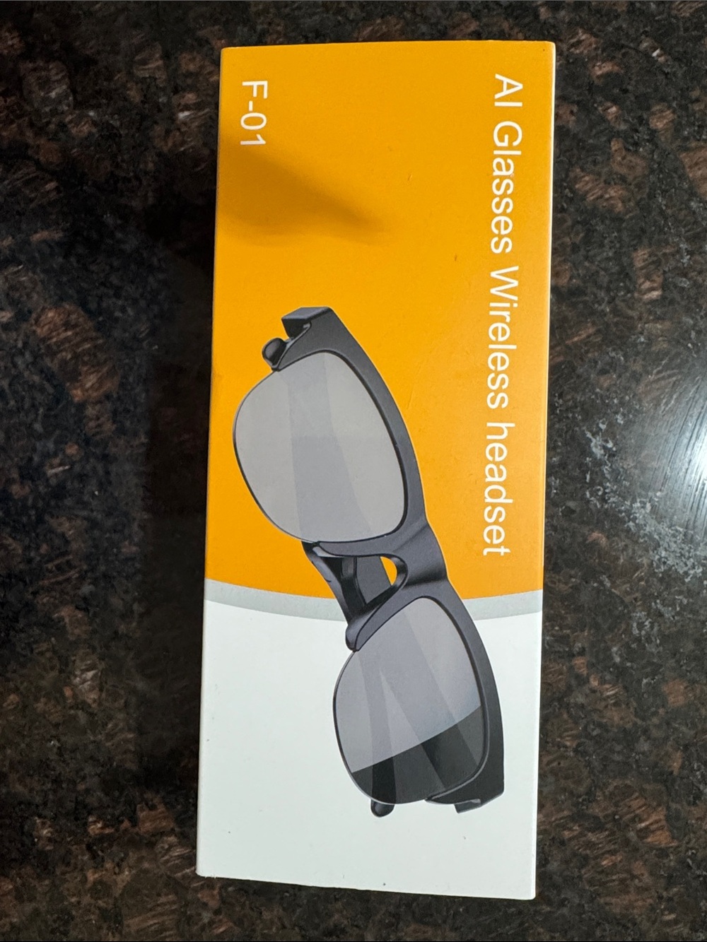 AI Glasses Wireless Headset F-01 in Black